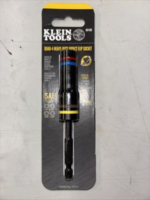 KLEIN TOOLS 651QS QUAD-4 HEAVY-DUTY IMPACT FLIP SOCKET