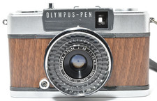 N MINT OLYMPUS PEN EES-2 Walnut Brown 35mm Half Frame Film Camera 2700563