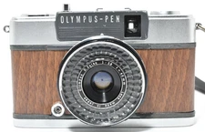 ▶️ N MINT OLYMPUS PEN EES-2 Walnut Brown 35mm Half Frame Film Camera  2700563