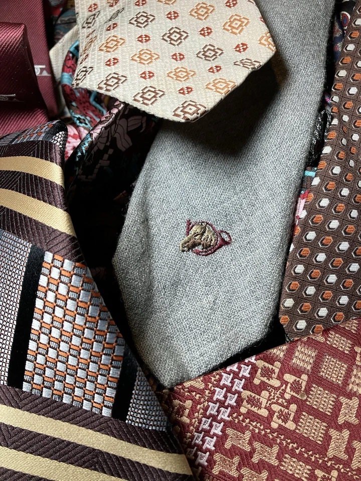 Corbatas de cuello vintage surtidas solo para manualidades - Lote de 46 lana/seda/poliéster Foto 3 de 4