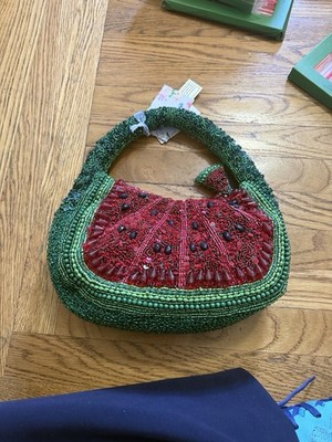 New Release Handcrafted in India Watermelon Fruit Beaded Bag Viral TikTok