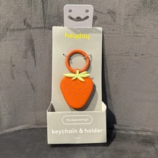 Heyday Brand STRAWBERRY keychain & holder compatible With Apple AirTag Air Tag