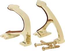 Allen Company Brass Shotgun & Rifle Wall Mount Gun Hanger Hooks Kit - Fits Most