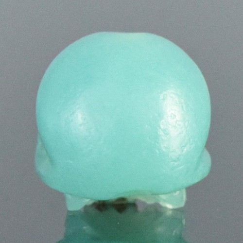 Skull Bead Carved Natural Blue Amazonite 8.35mm Vertical Drilled Handmade 0.74 g - Picture 9 of 14