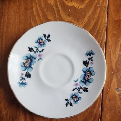 Vintage Saucer With Blue Flowers by Sadler, Wellington Fine China