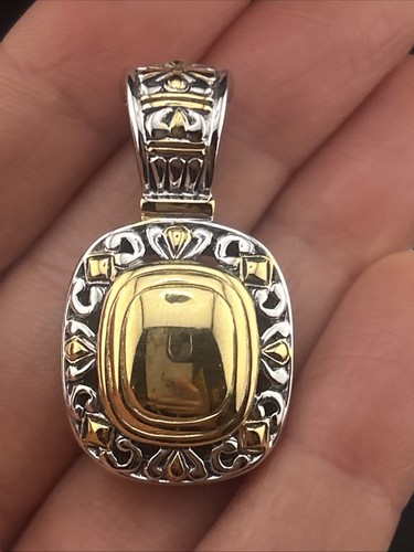 John Medeiros Square Two Tone Enhancer Pendent
