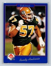 1991 JOGO #27 Randy Ambrosie Edmonton Eskimos