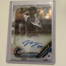 2019 Bowman Edward Cabrera Chrome Auto 1st Prospect #CPA-EC