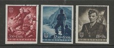 1944 CROATIA complete set semi postal issues imperforated used