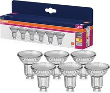 Osram LED-Lampe GU10 4,3W Warmweiß – 6er Vorteilspack, energiesparend, sofort