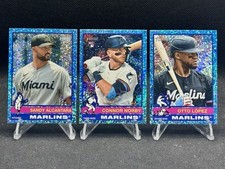 2025 Topps Heritage Miami Marlins 9 Card Lot