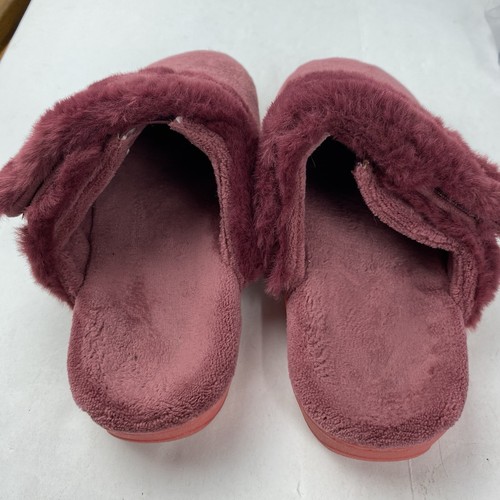 Vionic Womens 7 Marielle Slippers House Shoes Slip Ons Mauve Burgundy - Zdjęcie 2 z 6