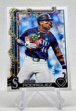 2025 Topps Holiday Julio Rodriguez Base Holiday Variation SP #H186 - Mariners