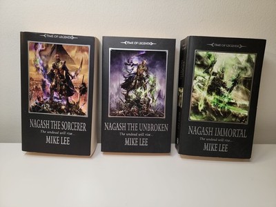 Warhammer RISE OF NAGASH trilogy: Sorcerer, Unbroken, Immortal by Mike Lee