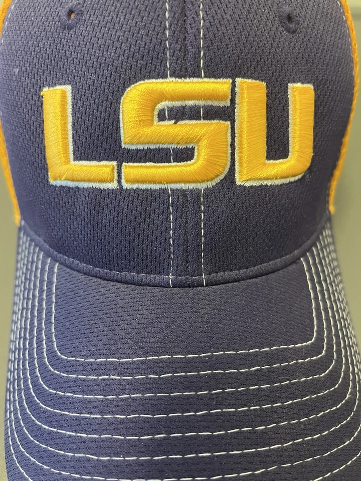 LSU Tigers NCAA Fitted Zephyr XL Hat - Purple/ Gold CLEANED - Image 2 of 4