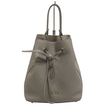 Auth FURLA Costanza - Gray Leather Handbag