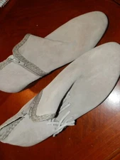 Crown Vintage Gray Suede Ankle Boots Women's 10M Pre Owned Nice Condition