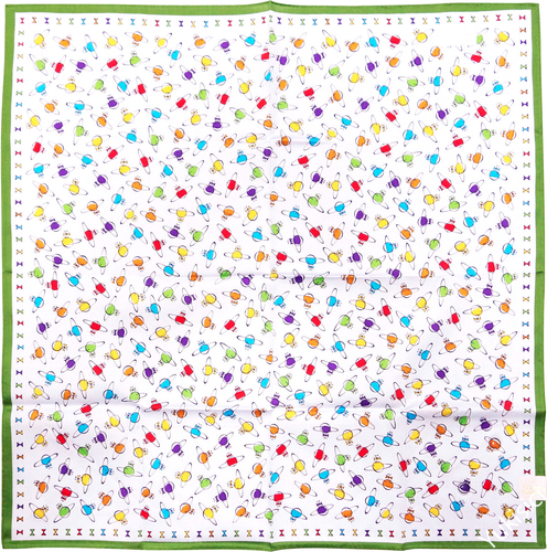 Vivienne Westwood Handkerchief Color Orb Epoxy Resin Green Light Blue Grey 50cm - Picture 2 of 5