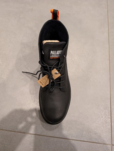 Palladium Pallatroper Hi Wp+ Herren Leder Stiefel Wasserdicht Schwarz Boots - Bild 3 von 6