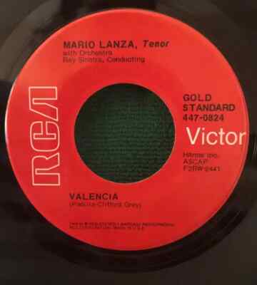 Mario Lanza Valencia / Granada Vinyl Single 7inch RCA Victor