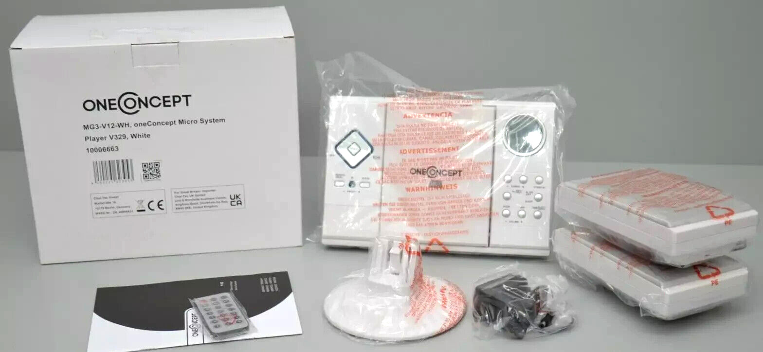 Mg3-v12-wh Oneconcept Micro System Player V329 10006663/ Neu