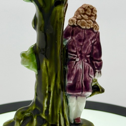 Antique French Majolica Bud Vase Figural Pottery Spill Vase (Read Damaged) - Picture 16 of 24