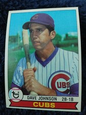 1979 TOPPS DAVE JOHNSON BASEBALL CARD. CHICAGOCUBS VG-EX #513 