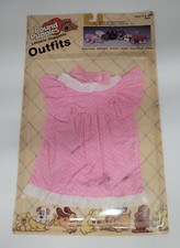 Vintage 1985 Tonka Pound Puppies Loveable, Huggable Outfits Pink Party Dress NOS
