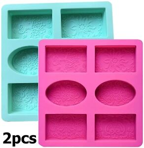 Soap Molds Silicone For Soap Making Shapes Kit DIY Candy Chocolate Cake Ice Tray 