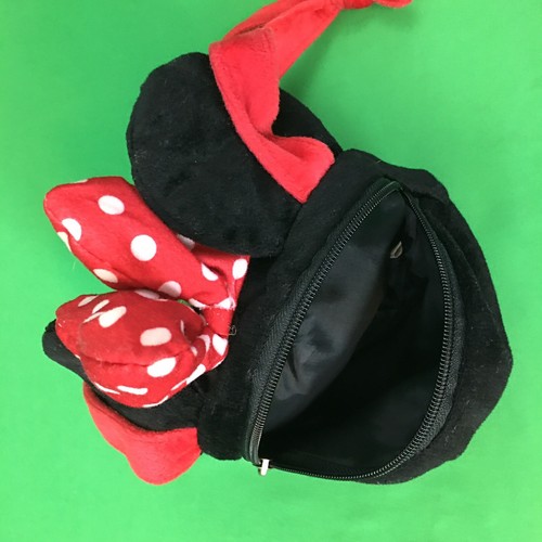 Official Disney Girls Minnie Mouse Red Bow Plush Purse Handbag Fast Shipping - Picture 5 of 10
