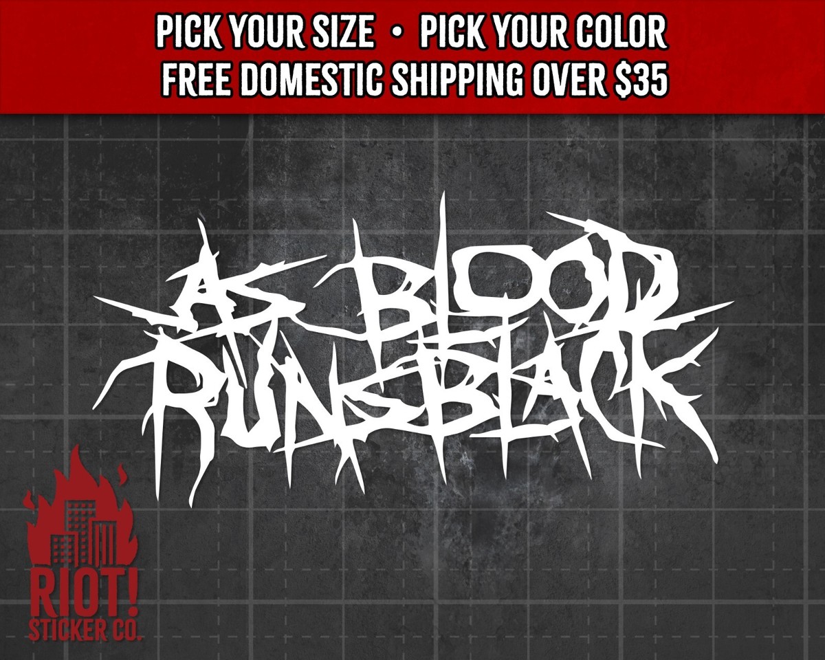 As Blood Runs Black Decal for Car Band Logo Sticker for Laptop