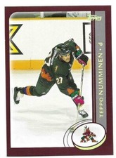 TEPPO NUMMINEN 2002-03 TOPPS GOLD FACT SET CARD NEAR MINT CONDITION