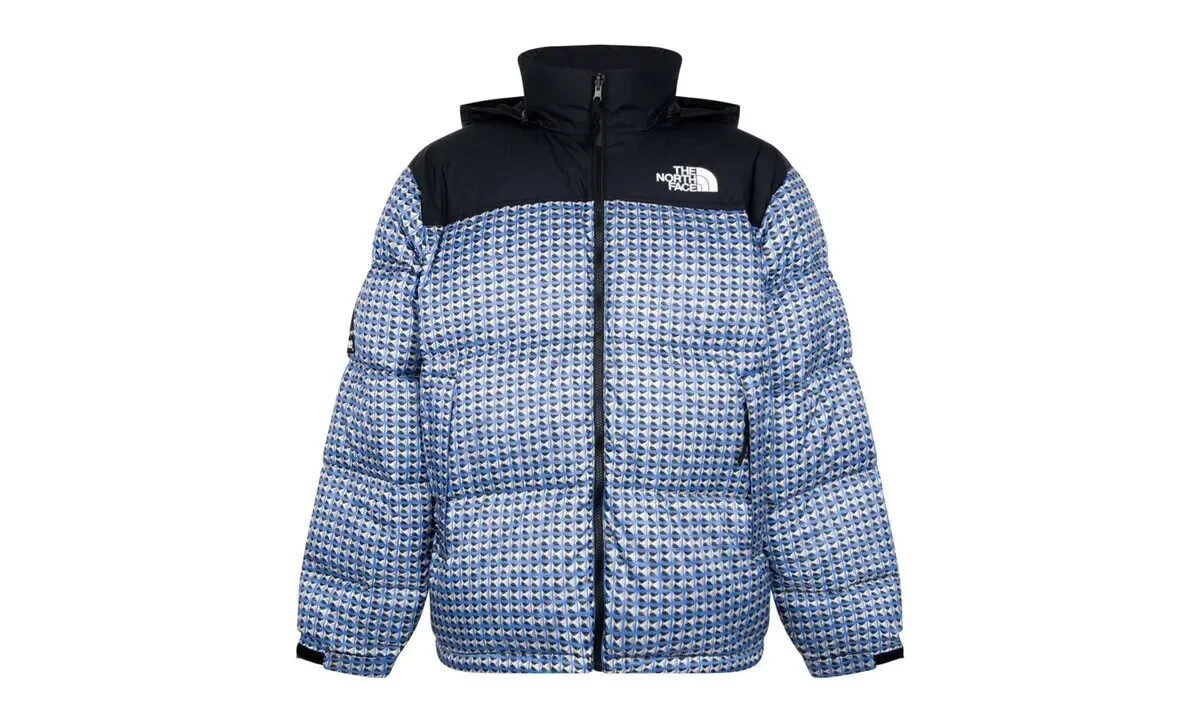 Supreme x TNF Studded Nuptse Jacket Royal Blue - Size S | eBay