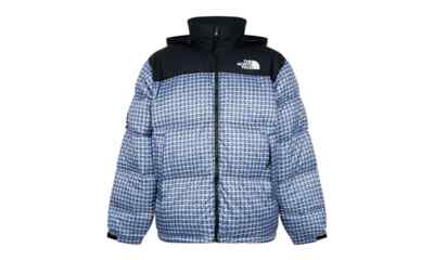 Supreme x TNF Studded Nuptse Jacket Royal Blue - Size S