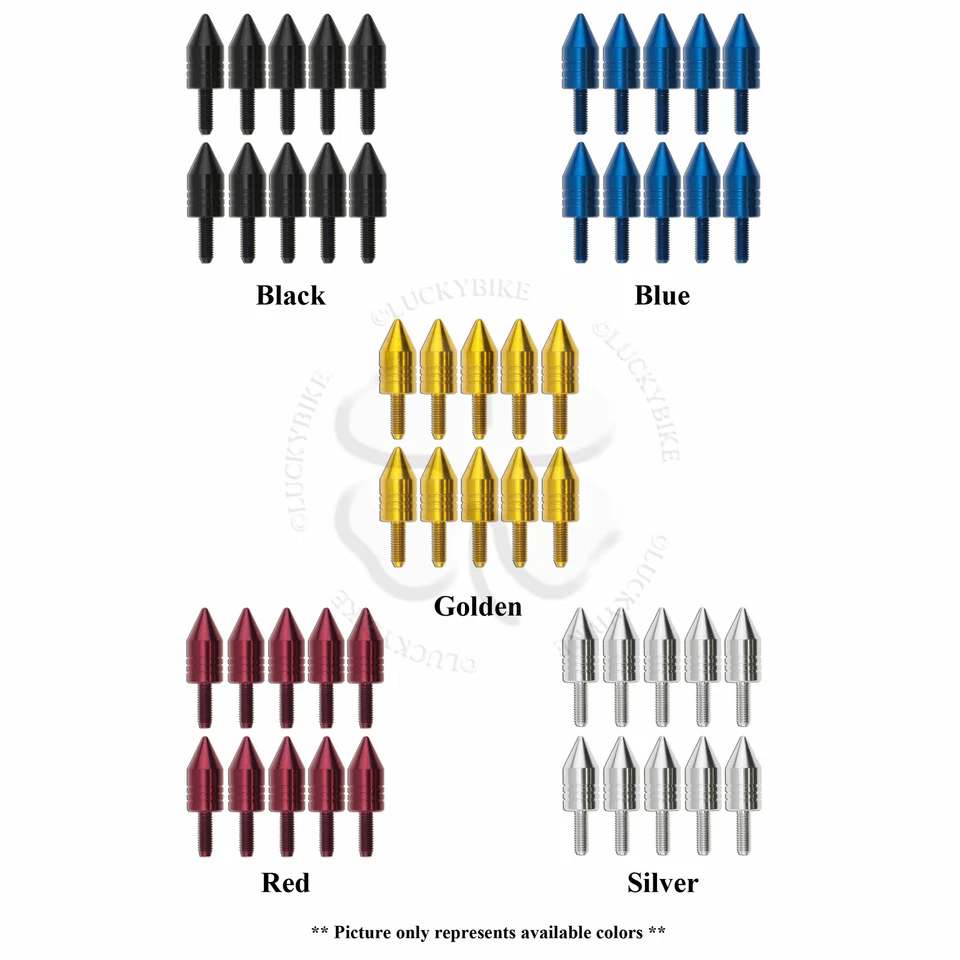 10x Kit de pernos de espiga para parabrisas azul CBR GSXR perno M6 x 1,25p carenado de tuerca Foto 3 de 3