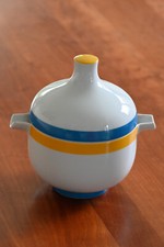 Suppenterrine, Rosenthal 1970er, Studio Line Plus, blau-gelb, Wolf Karnagel