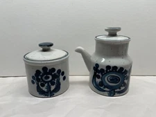 Vintage Japanesse Nova Kollektion Speckled Stoneware Sugar Bowl & Creamer