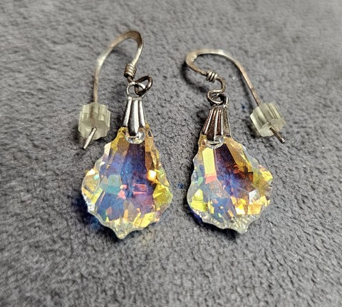 Retired Vintage EARINGS Dangle 925 Silver - Picture 2 of 3
