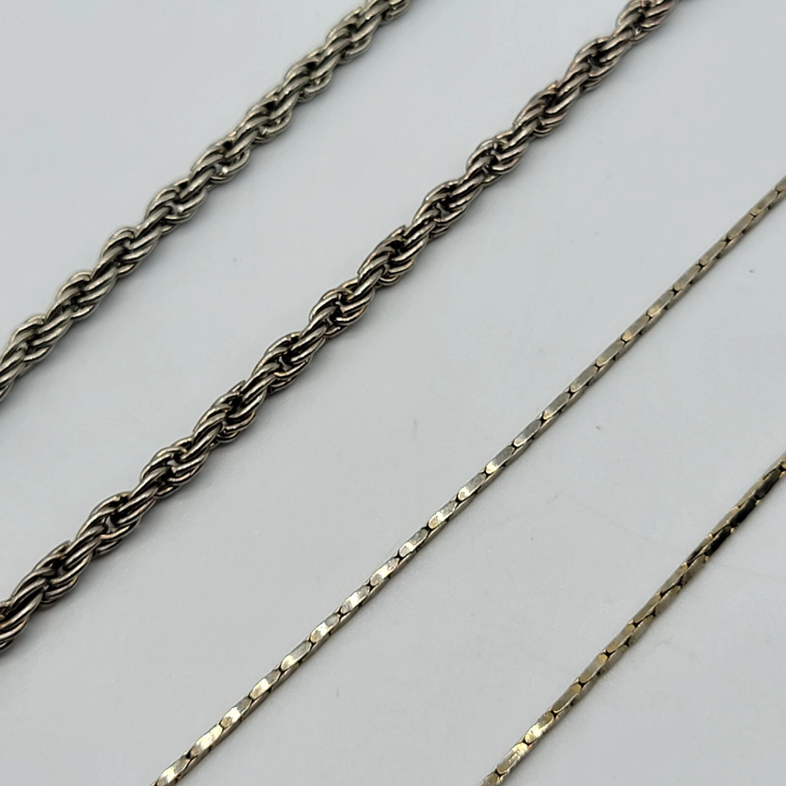 VETEMENTS Collana catena tono argento 24" 2 pezzi