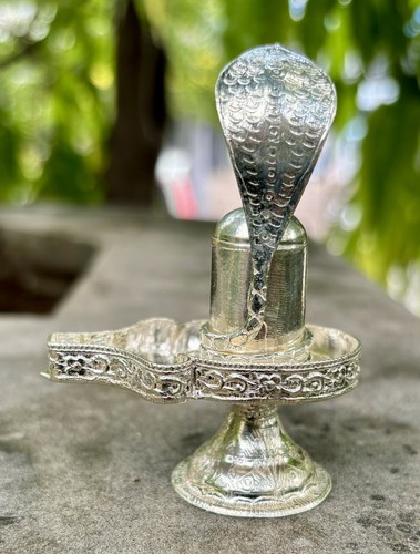 999 reines Silber Shivling Shiva Lingam, Naag Schlange, Shiv Puja Jaldhari Yoni 35 gm - Bild 4 von 7