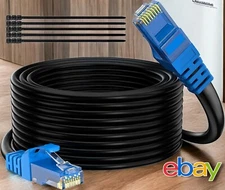 Cat 6 Outdoor Ethernet Cable 150 Ft,  Gbps Heavy Duty Internet Cable 