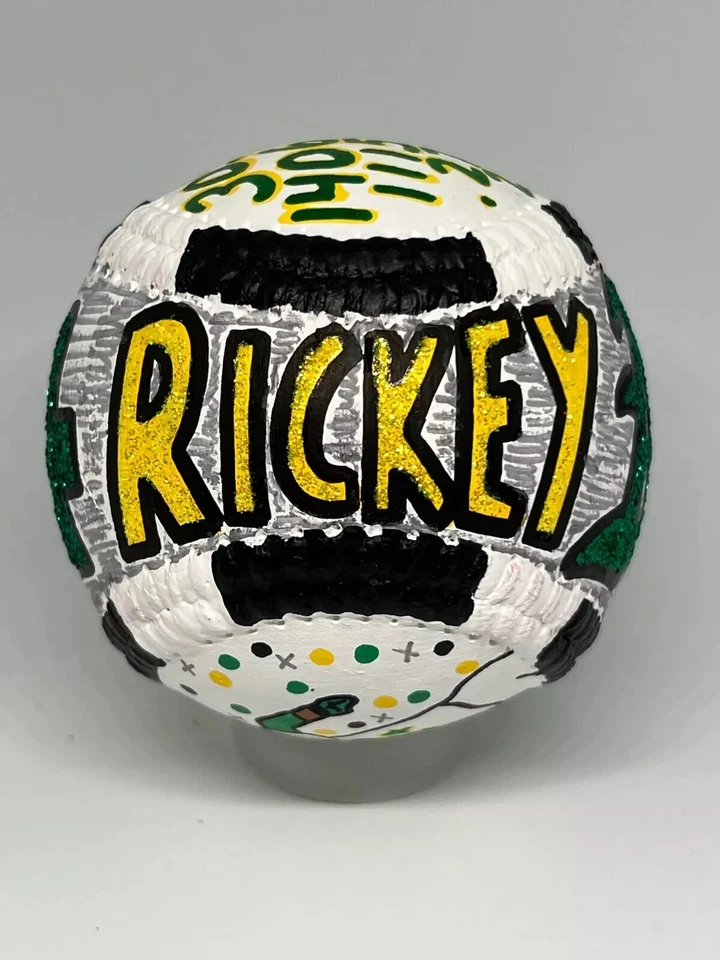 IMPRESIONANTE Rickey Henderson Hombre de Robo CARTER X 1/1 Arte Pop Béisbol Salón de la fama A Foto 2 de 4