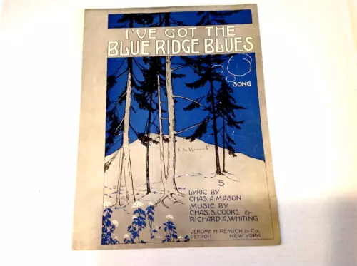 I've Got the Blue Ridge Blues Sheet Music - 1918