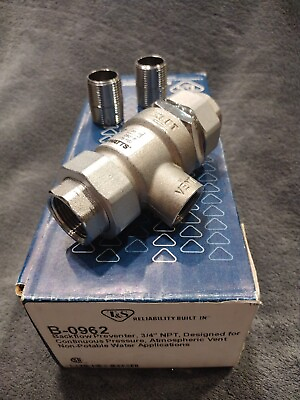 #ad Tamp;S Brass B 0962 3 4 NPT Continuous Pressure Backflow Preventer Water $179.95