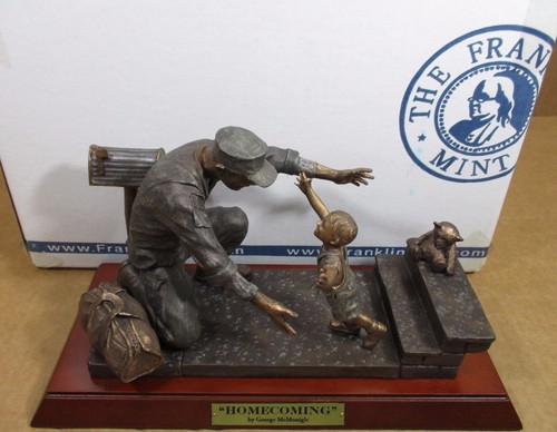 Franklin Mint “Home Coming” Men & Women of America Armed Force Bronze Sculpture - Picture 2 of 12