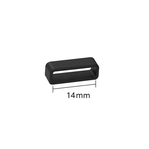 1/2pc Black Rubber Watch Strap Buckle Band Keeper Hoop Loop Holder Retainer Ring - Picture 14 of 22