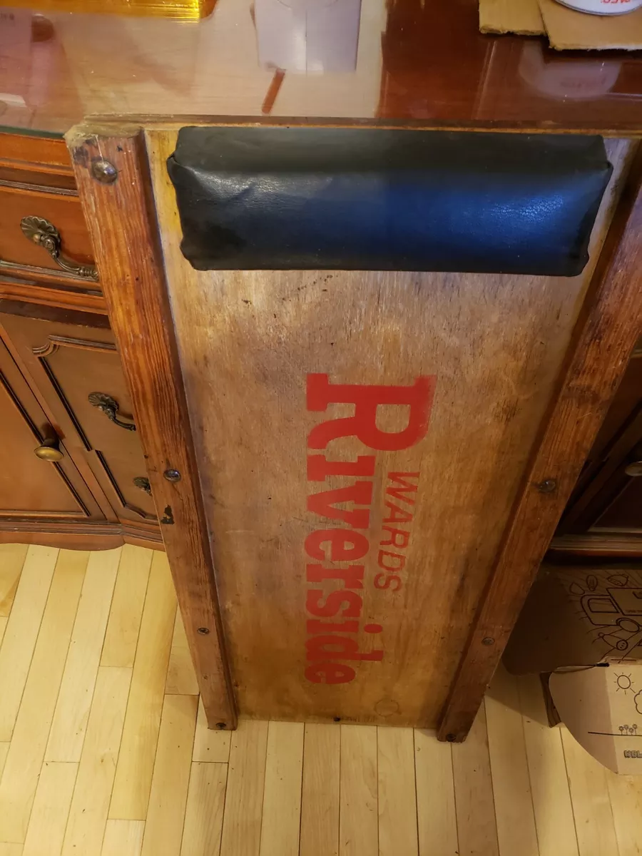 Vintage WARDS RIVERSIDE Garage Creeper Mechanics Dolly Wooden