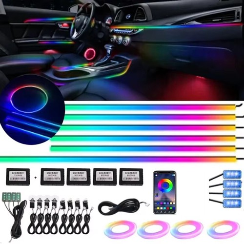 Dream Color Car Interior Ambient Guide Light Strip Decor Atmosphere Door Light - Foto 5 di 30