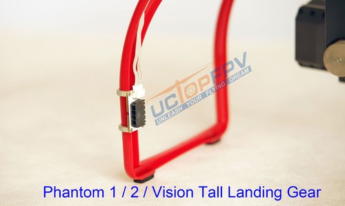 2 juegos de tren de aterrizaje extendido rojo alto para DJI Phantom 1 2 visión ancha y alta - Imagen 3 de 6