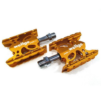 WELLGO WR-1 WR1 SUPERLITE BICYCLE PEDALS C006 SILVER Ships from USA